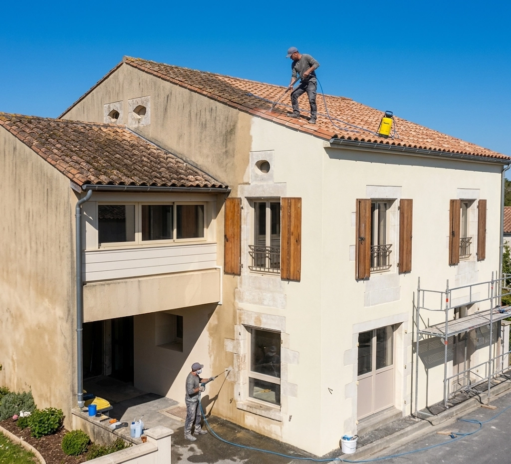 Nettoyage et démoussage de toiture en Charente-Maritime - David Couverture