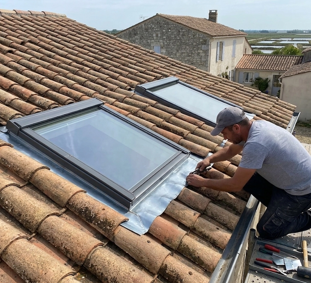 Pose et réparation de fenêtres de toit Velux en Charente-Maritime - David Couverture