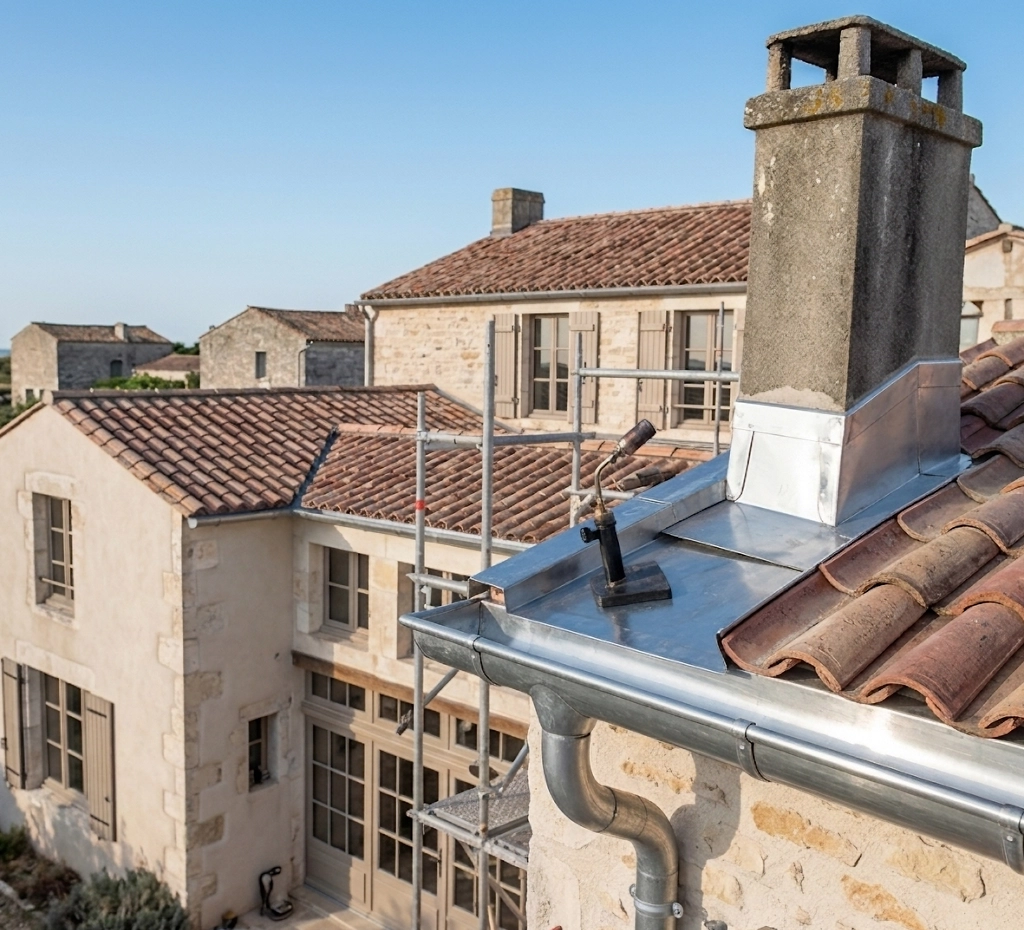 Travaux de zinguerie et évacuation des eaux en Charente-Maritime - David Couverture